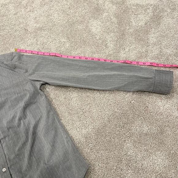 UnTUCKit Men's Grey Long Sleeve Button‎ Down with Small Detail Cotton Size 4 - Picture 9 of 10